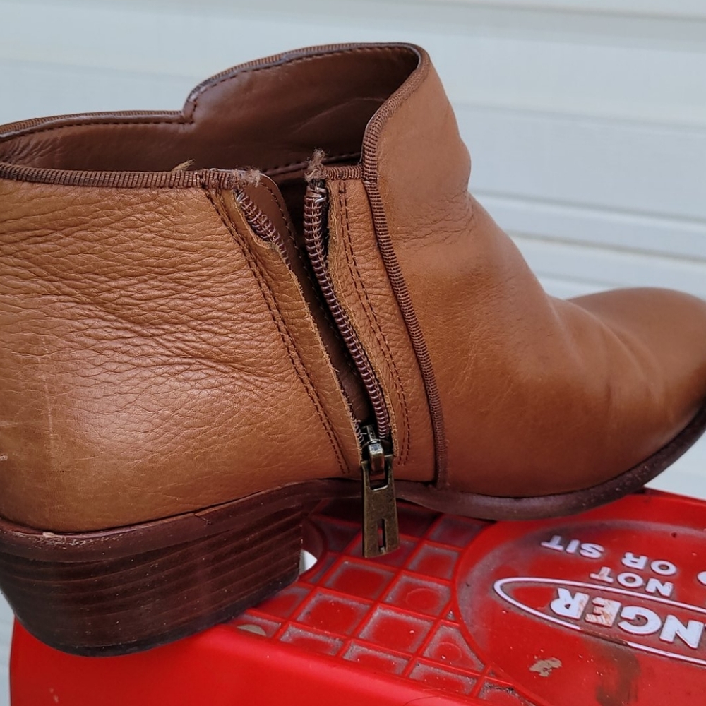 Sam Edelman tan booties boots 7.5 leather - Picture 10 of 12